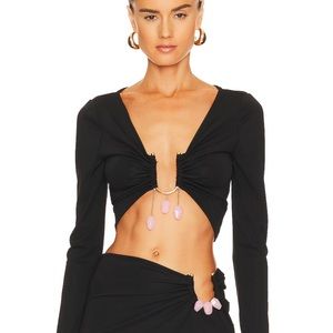 NWT REVOLVE X L'ACADEMIE "EVERLY CROP TOP" - XXS